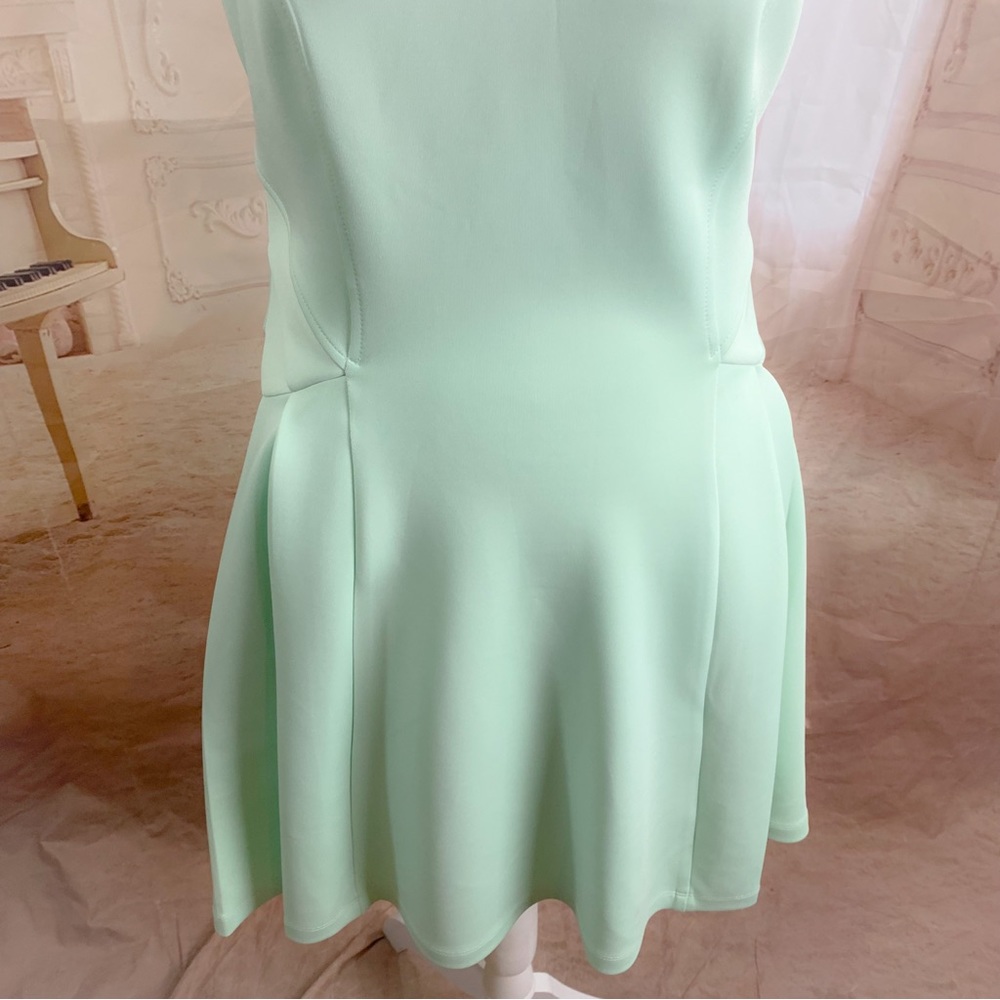 Ted Baker NISTEE SIDE PLEAT WOMEN'S SKATER DRESS PALE GREEN - Picture 4 of 12